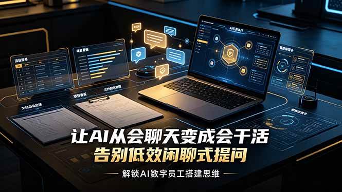 （19130期）让AI从会聊天变成会干活，告别低效闲聊式提问，解锁AI数字员工搭建思维-钱途社