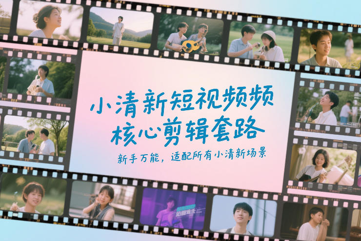 小清新短视频核心剪辑套路,新手万能,适配所有小清新场景-钱途社