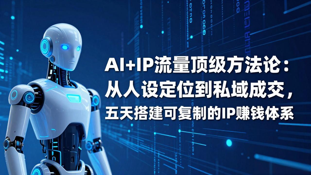 AI+IP顶级方法论：从人设定位到私域成交，五天搭建可复制的IP赚钱体系-钱途社