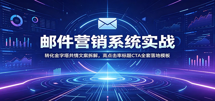 邮件营销系统实战：转化金字塔共情文案拆解，高点击率标题CTA全套落地模板-钱途社