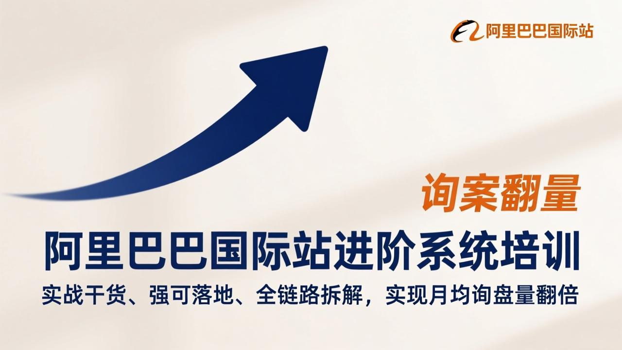 阿里巴巴国际站进阶系统培训,实战干货、强可落地、全链路拆解,实现月均询盘量翻倍-钱途社