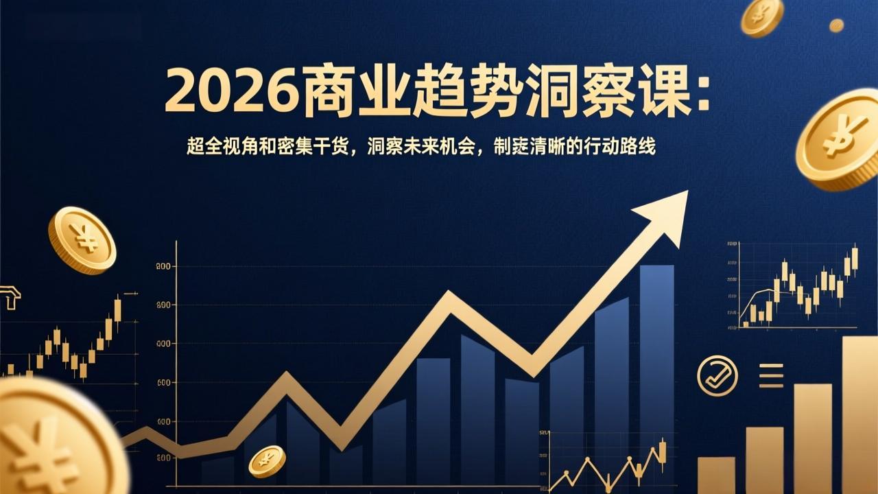 2026商业趋势洞察课：超全视角和密集干货，洞察未来机会，制定清晰的行动路线-钱途社