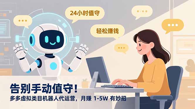 告别手动值守！多多虚拟类目机器人代运营，月赚 1-5W 有妙招-钱途社