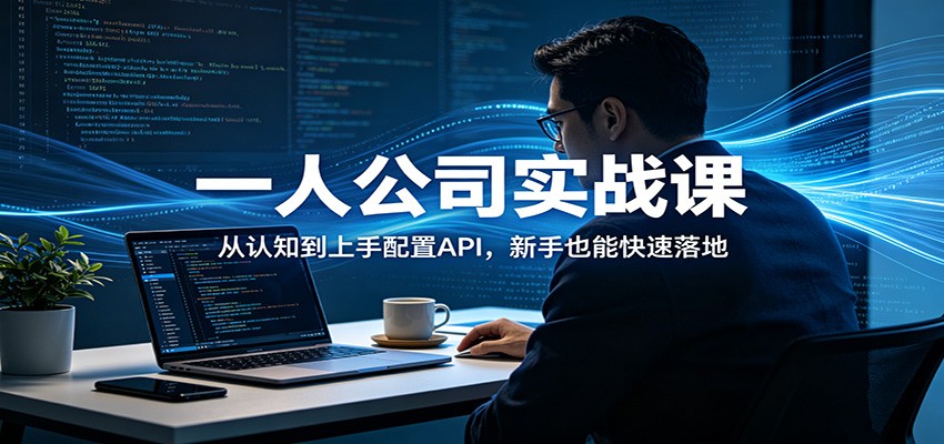 一人公司实战课：从认知到上手配置API，新手也能快速落地-钱途社