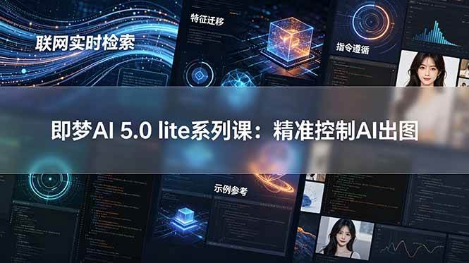 （18962期）即梦AI 5.0 lite实战课：联网实时检索+特征迁移+指令遵循+示例参考，精准控制AI出图-钱途社