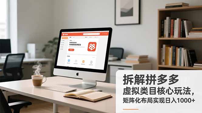 拆解拼多多虚拟类目核心玩法，矩阵化布局实现日入1000+-钱途社
