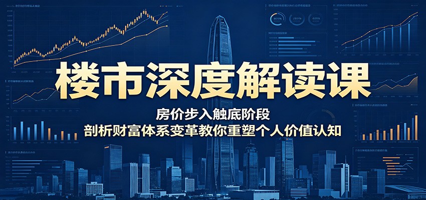 楼市深度解读课:房价步入触底阶段,剖析财富体系变革教你重塑个人价值认知-钱途社