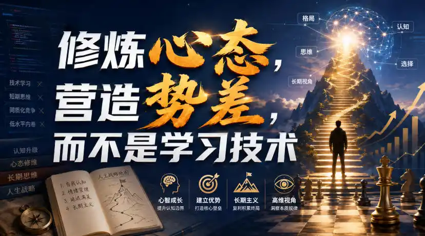 付费文章：修炼心态，营造势差，而不是学习技术-钱途社