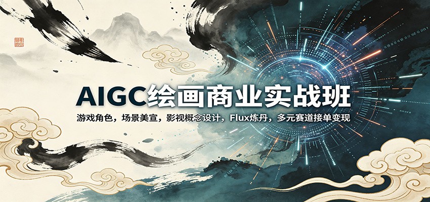 AIGC绘画商业实战班：游戏角色，场景美宣，影视概念设计，Flux炼丹，多元赛道接单变现-钱途社
