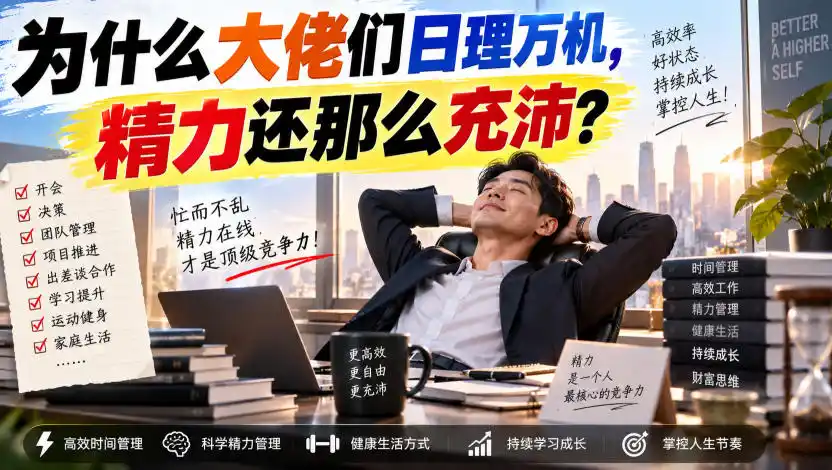 付费文章：为什么大佬们日理万机，精力还那么充沛？-钱途社
