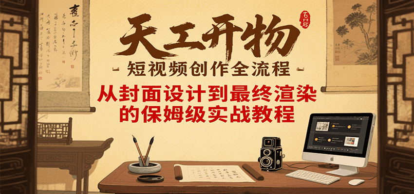 图片[1]-天工开物短视频创作全流程，从封面设计到最终渲染的保姆级实战教程-钱途社