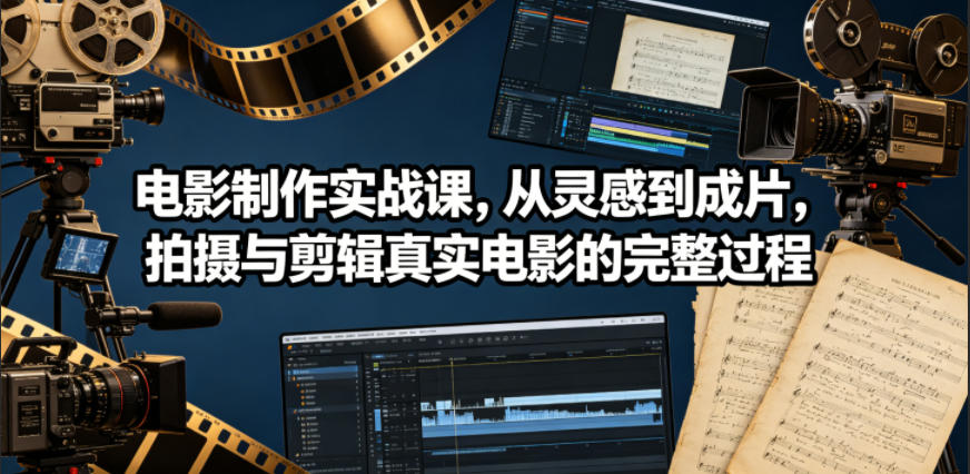 电影制作实战课,从灵感到成片,拍摄与剪辑真实电影的完整过程【原创双语字幕】-钱途社