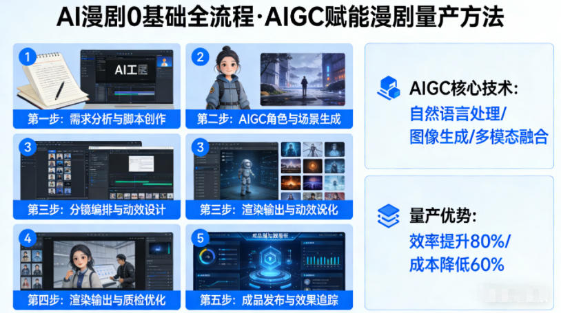 AI漫剧0基础全流程，快速掌握AIGC赋能的漫剧量产方法-钱途社