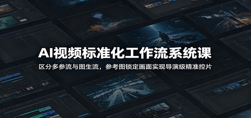 AI视频标准化工作流系统课：区分多参流与图生流，参考图锁定画面实现导演级精准控片-钱途社