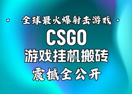 【年底大揭秘】基于全球最火爆的射击CSGO游戏挂G搬砖，日入5张+，震撼公开-钱途社