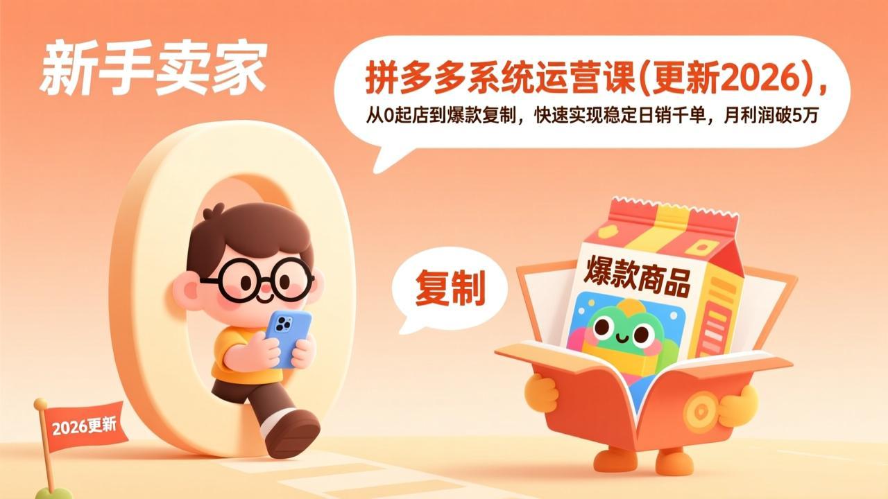 拼多多系统运营课(更新2026-钱途社