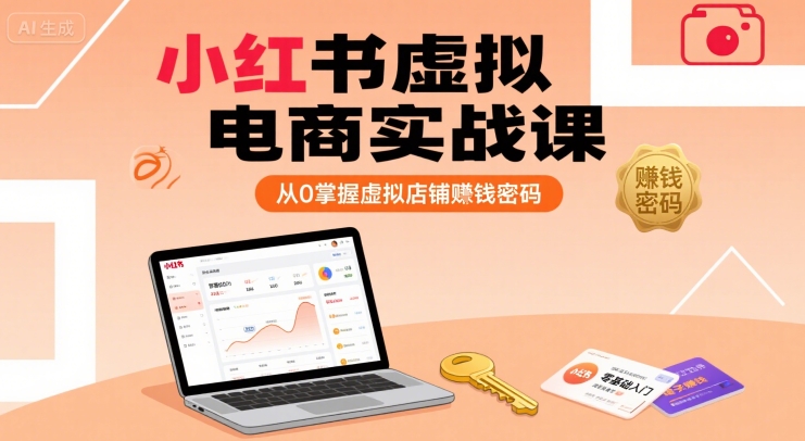 小红书虚拟电商实战课，从0掌握虚拟店铺賺钱密码(更新)-钱途社