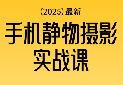 金老师·2025爆款手机静物摄影实战课-钱途社