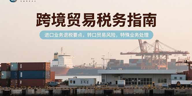 （15381期）跨境贸易税务指南，进口业务退税要点，转口贸易风险，特殊业务处理-钱途社