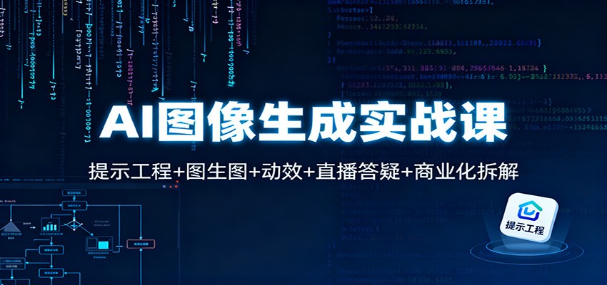 AI图像生成实战课：提示工程+图生图+动效+直播答疑+商业化拆解-钱途社