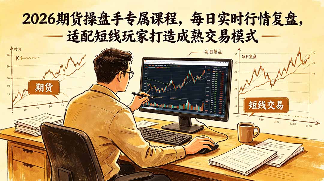 2026期货操盘手专属课程-更新6月，每日实时行情复盘，适配短线玩家打造成熟交易模式-钱途社
