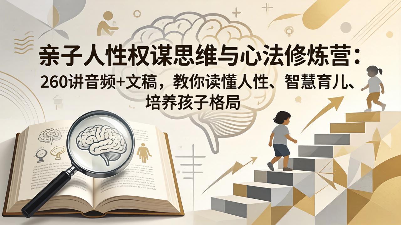 亲子人性权谋思维与心法修炼营：260讲音频+文稿，教你读懂人性、智慧育儿、培养孩子格局-钱途社