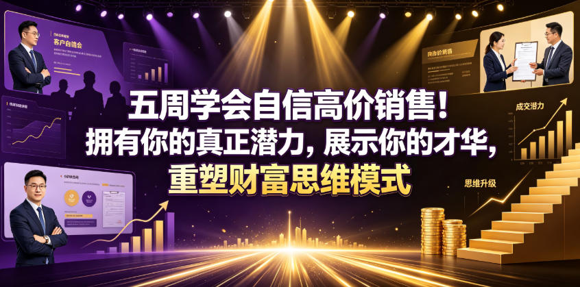 五周学会自信高价销售！拥有你的真正潜力，展示你的才华，重塑财富思维模式【原创双语字幕】-钱途社
