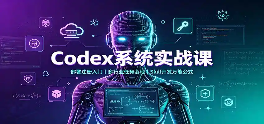 Codex系统实战课：部署注册入门，多行业任务落地，Skill开发万能公式-钱途社