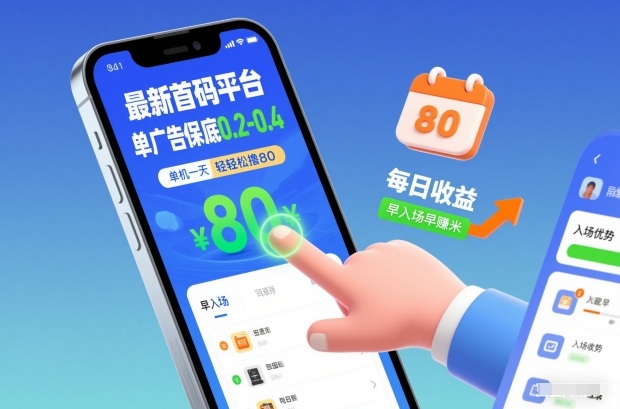 最新首码平台，单广告保底0.2-0.4，单机一天轻松撸80，早入场早賺米【揭秘】-钱途社