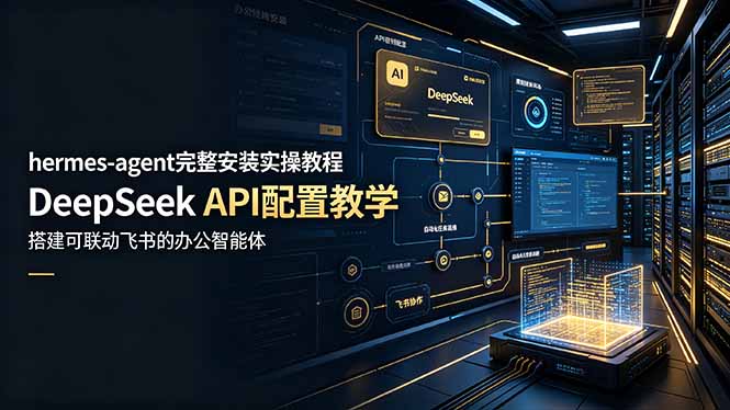 hermes-agent完整安装实操教程，DeepSeek API配置教学，搭建可联动飞书的办公智能体-钱途社