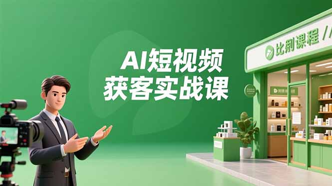 AI短视频获客实战课，数字人创作、实体行业应用、精准引流，30天获取客源月入6万+-钱途社