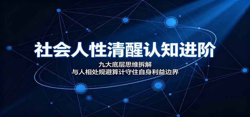 社会人性清醒认知进阶：九大底层思维拆解，与人相处规避算计守住自身利益边界-钱途社