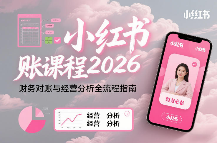 小红书对账课程2026，财务对账与经营分析全流程指南-钱途社
