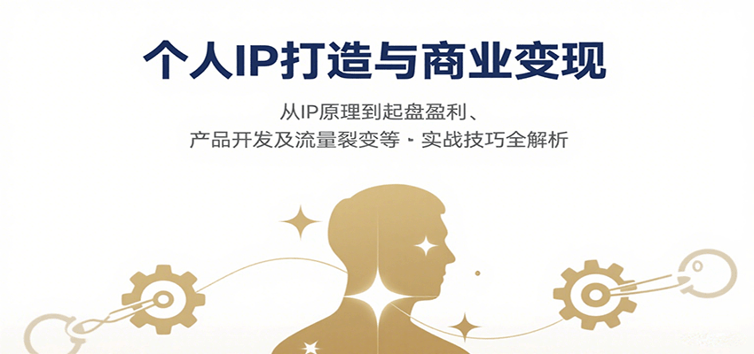 个人IP打造与商业变现，从IP原理到起盘盈利、产品开发及流量裂变等实战技巧全解析-钱途社
