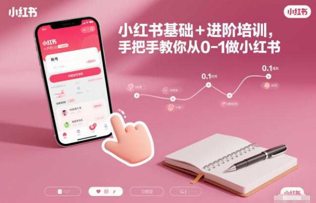 小红书基础+进阶培训，手把手教你从0-1做小红书-钱途社