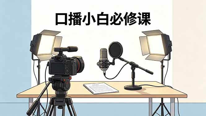 （18428期）口播小白必修课：录像收音灯光设备+脚本撰写，搭专业级录制场景-钱途社