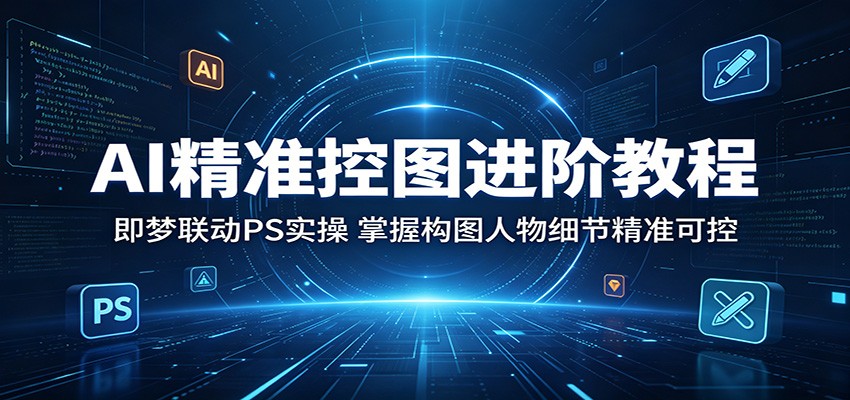 AI精准控图进阶教程：即梦联动PS实操，掌握构图人物细节精准可控-钱途社