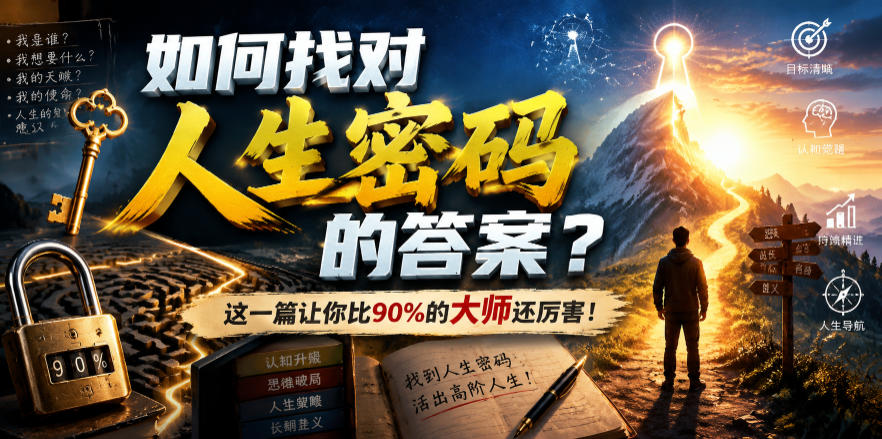 付费文章：如何找对人生密码的答案？这一篇让你比90%的大师还厉害！-钱途社