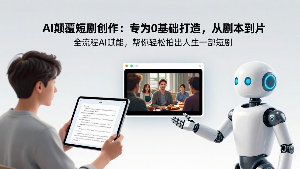 AI颠覆短剧创作：专为0基础打造，从剧本到成片全流程AI赋能，帮你轻松拍出人生第一部短剧-钱途社
