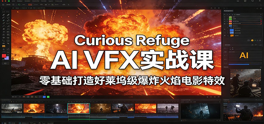 图片[1]-Curious Refuge AI VFX实战课，零基础打造好莱坞级爆炸火焰电影特效-钱途社