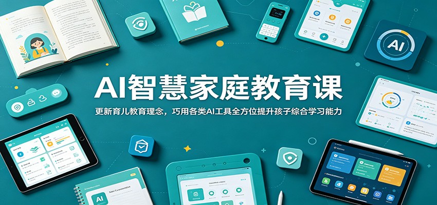 AI智慧家庭教育课：更新育儿教育理念，巧用各类AI工具全方位提升孩子综合学习能力-钱途社