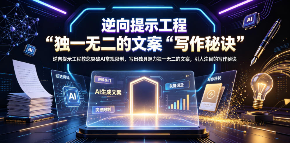 逆向提示工程教您突破AI常规限制，写出独具魅力独一无二的文案，引人注目的写作秘诀【原创双语字幕】-钱途社