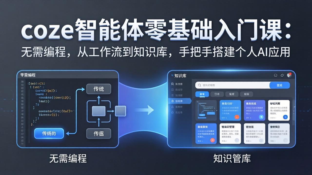 coze智能体零基础入门课：无需编程，从工作流到知识库，手把手搭建个人AI应用-钱途社