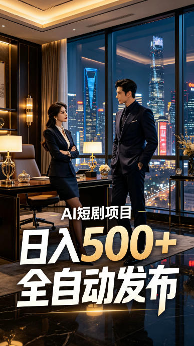 快手AI短剧自动发布，矩阵批量运营变现，轻资产副业项目，日入500+【揭秘】-钱途社