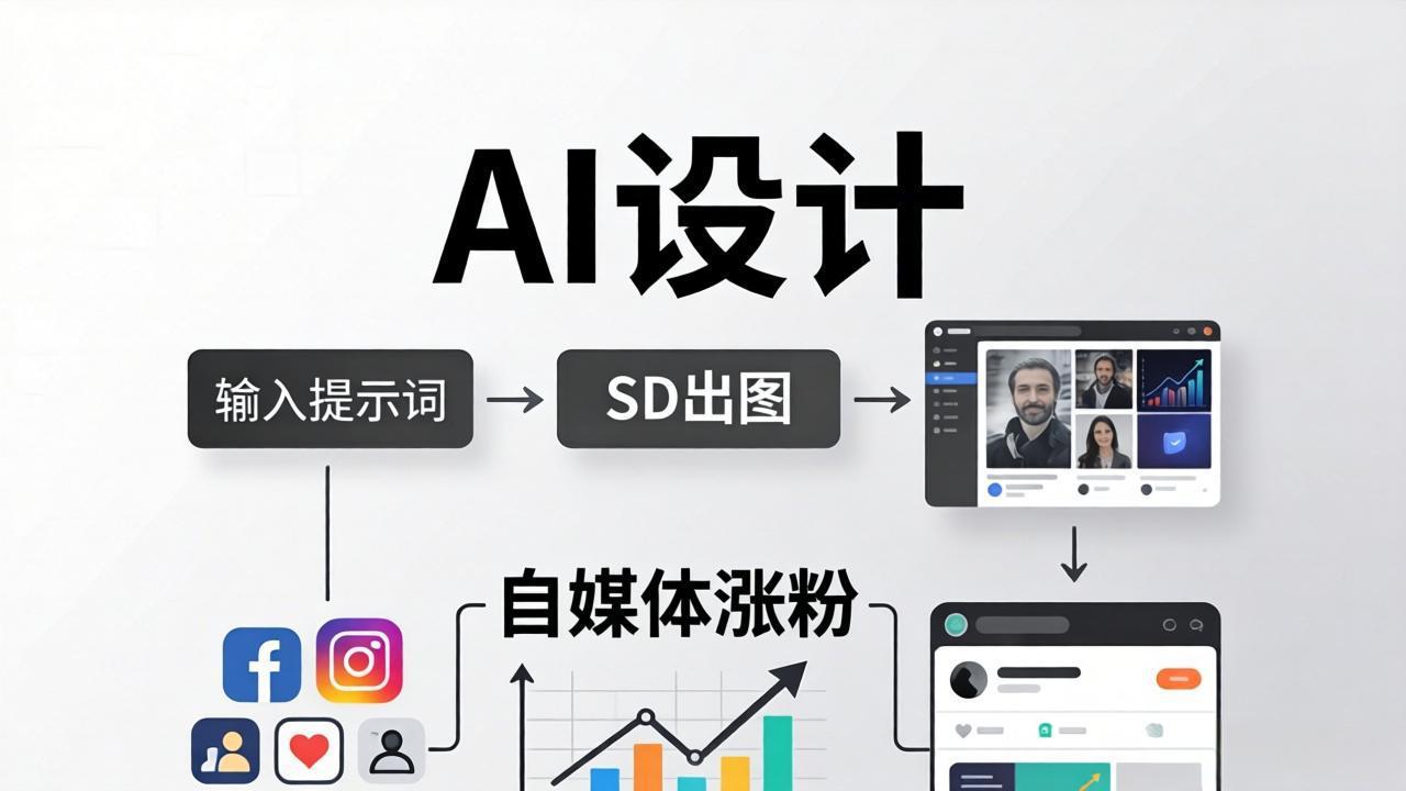人人都是AI设计师：SD出图+自媒体涨粉一站教学，告别图文素材焦虑，AI设计让你轻松避开内卷-钱途社