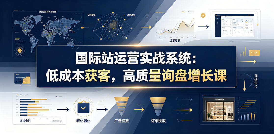 国际站运营实战系统：低成本获客，高质量询盘增长课(更新26年)-钱途社