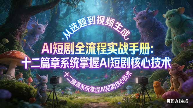 AI 短剧全流程实战手册:从选题到视频生成,十二篇章系统掌握 AI 短剧核心技术-钱途社