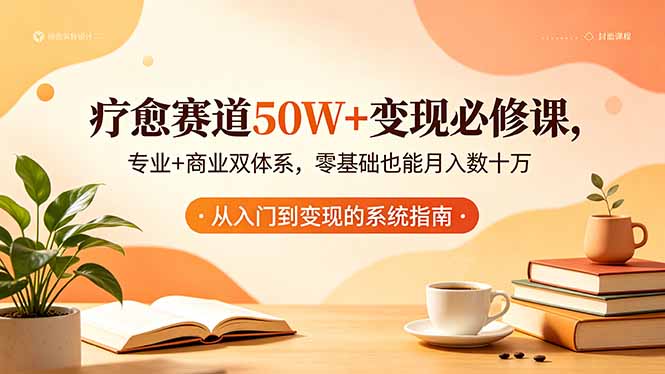 疗愈赛道50W+变现必修课，专业+商业双体系，零基础也能月入数十万-钱途社