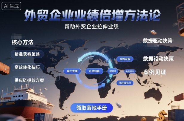 外贸企业业绩倍增方法论，帮助外贸企业拉伸业绩-钱途社