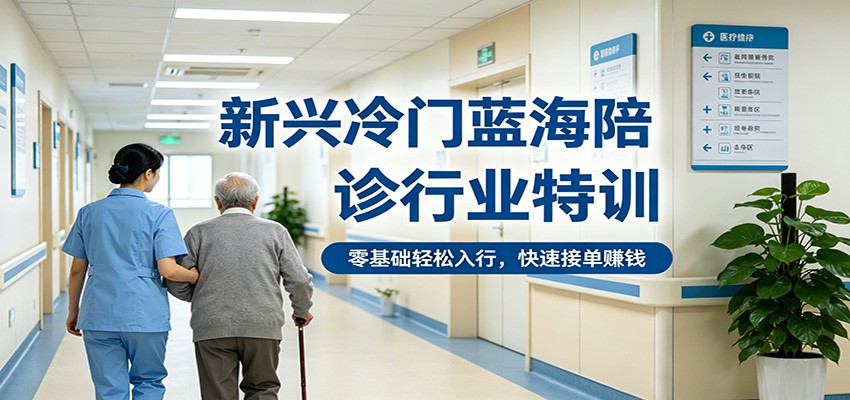 新兴冷门蓝海陪诊行业特训，零基础轻松入行，快速接单赚钱-钱途社